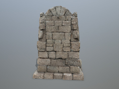 Lion Stone Throne Modelo 3D