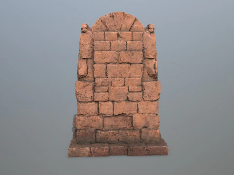 Lion Stone Throne 3D Model
