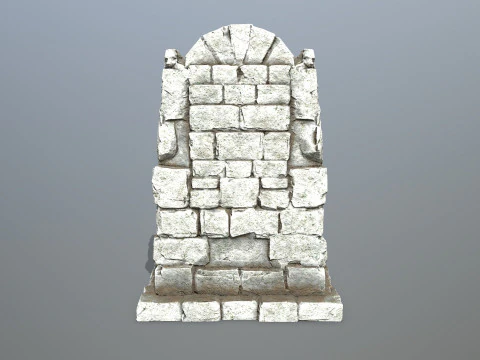 Lion Stone Throne 3D Model