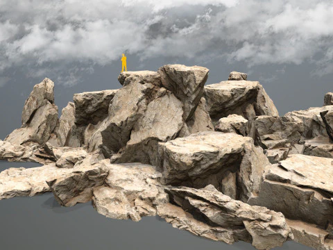 &Ccedil;&ouml;l kayaları 3D Model