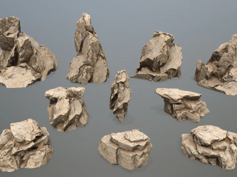 Desert rocks 3D Model