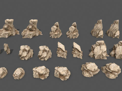 Desert rocks 3D Model