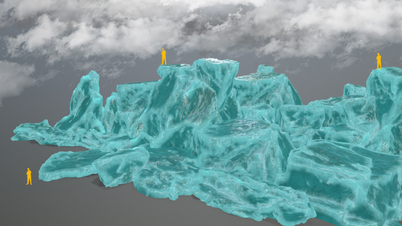 Ice rocks 3D 模型 .c4d .max .obj .3ds .fbx .stl .blend