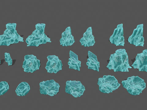 Buz kayaları 3D Model