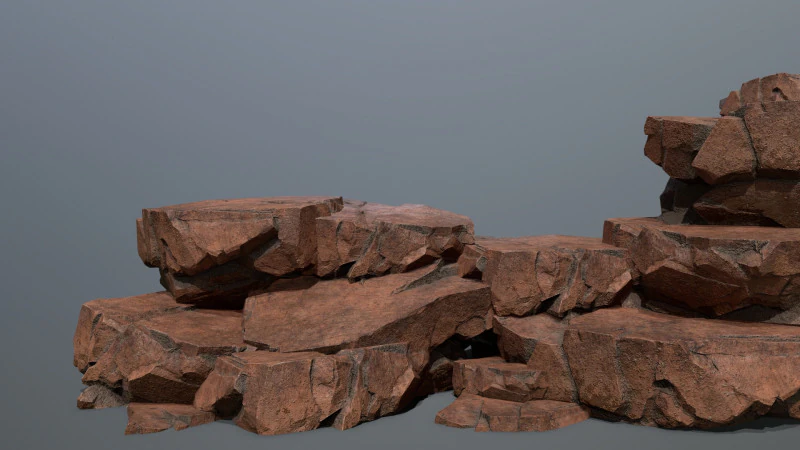 Скелі пустелі 3D Модель .c4d .max .obj .3ds .fbx .stl .blend