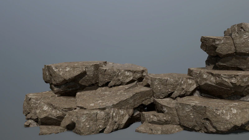 Desert rocks 3D Model .c4d .max .obj .3ds .fbx .stl .blend 