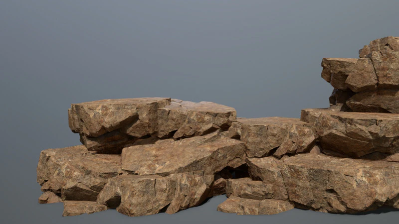 Desert rocks 3D Model .c4d .max .obj .3ds .fbx .stl .blend 