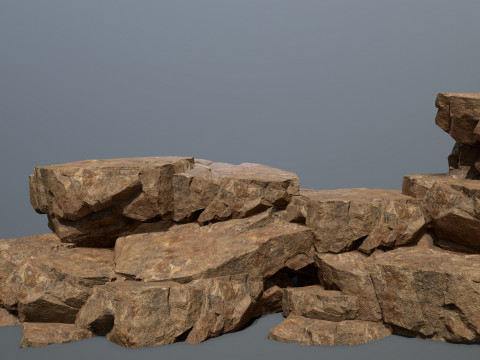 Desert rocks Model 3D