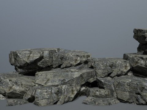 Cliff rocks Model 3D