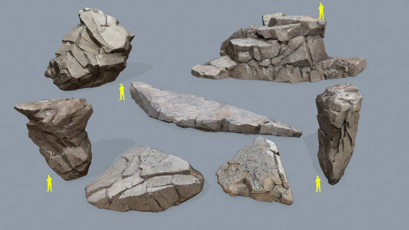 Desert cliff rocks 3D Model .c4d .max .obj .3ds .fbx .stl .blend 