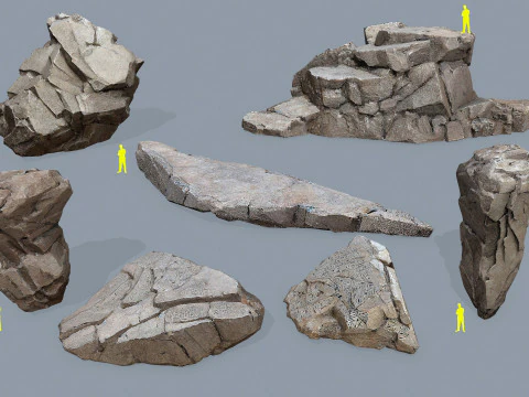 Pustynne skały klifowe Model 3D