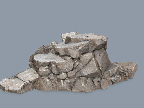 Desert cliff rocks 3D Model
