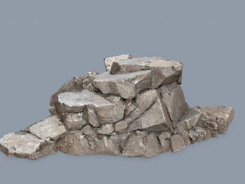 Desert cliff rocks 3D Model