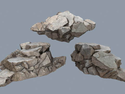 Desert cliff rocks 3D Model