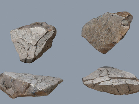 Desert cliff rocks 3D Model