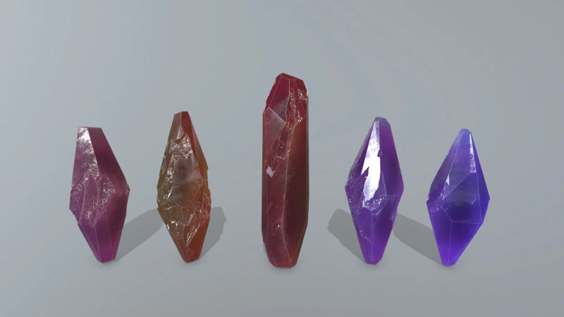 Crystal set 3D Model .c4d .max .obj .3ds .fbx .stl .blend