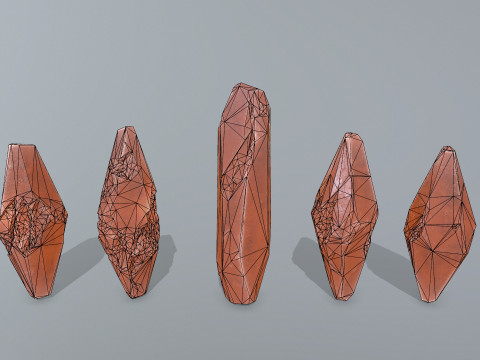Crystal set Modello 3D