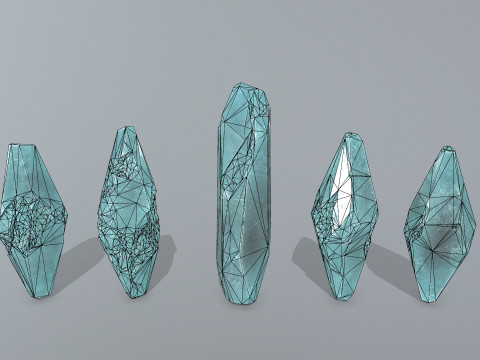 Crystal set Modello 3D