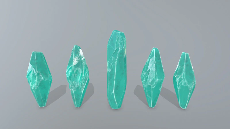 Crystal set 3D Model .c4d .max .obj .3ds .fbx .stl .blend 