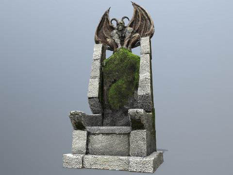 Devil Stone Throne 3D Model