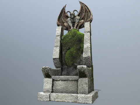 Diabelski Kamienny Tron Model 3D