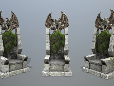 Devil Stone Throne 3D Model