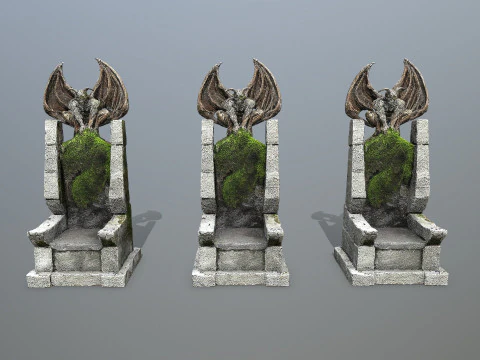 Devil Stone Throne 3D Model