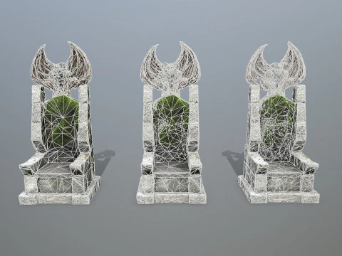 Devil Stone Throne 3D Model