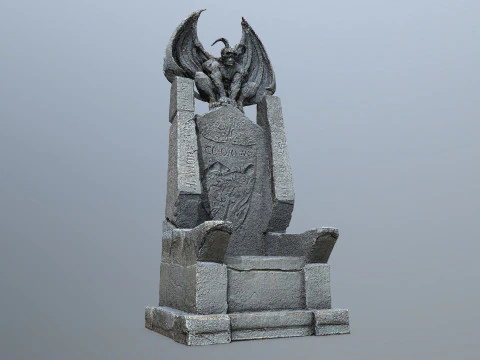 Diabelski Kamienny Tron Model 3D