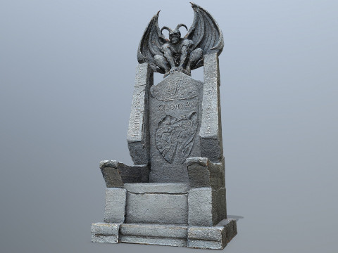 Devil Stone Throne Modello 3D