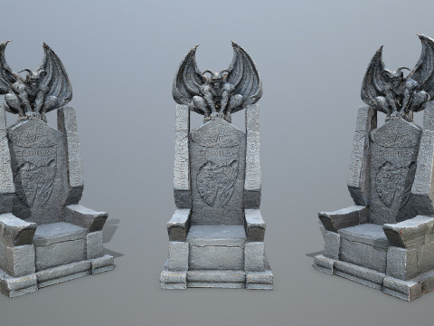 Devil Stone Throne Modello 3D