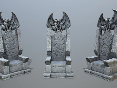 Devil Stone Throne 3D Model