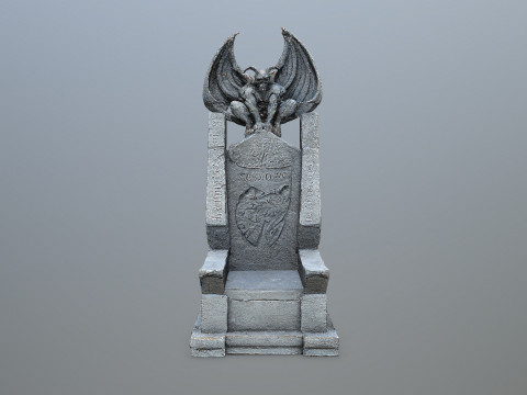 Devil Stone Throne Modello 3D