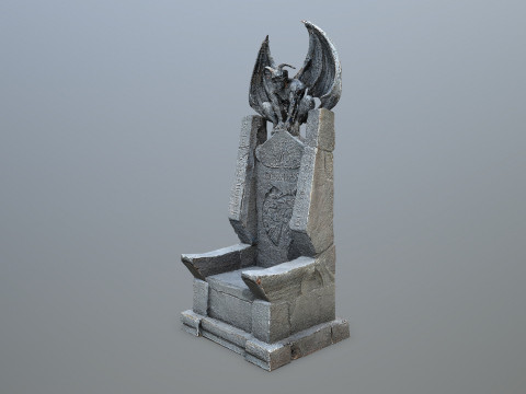 Devil Stone Throne Modello 3D