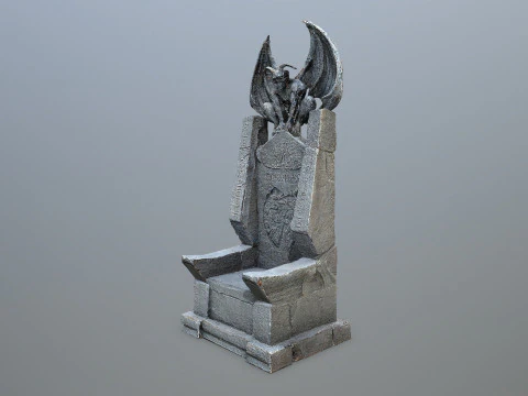 Devil Stone Throne 3D Model