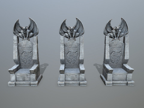 Devil Stone Throne Modello 3D