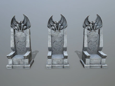 Devil Stone Throne 3D Model