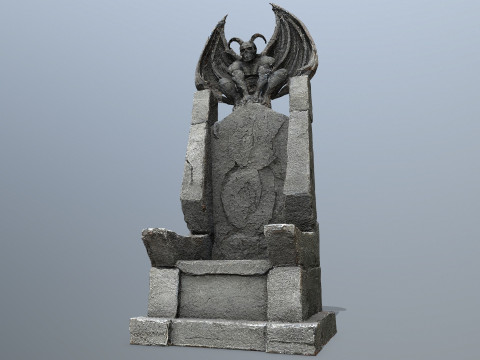 Devil Stone Throne 3D Model