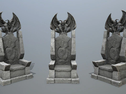Devil Stone Throne 3D Model