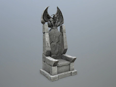 Devil Stone Throne 3D Model