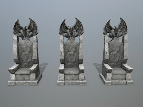 Devil Stone Throne 3D Model