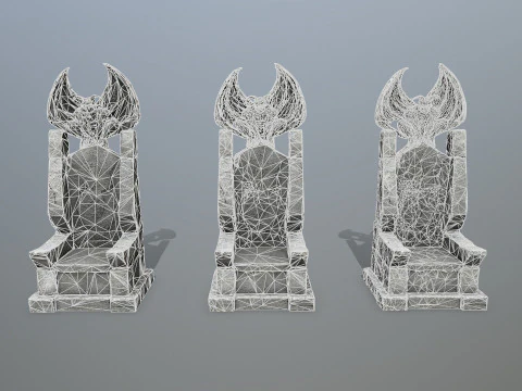 Devil Stone Throne 3D Model
