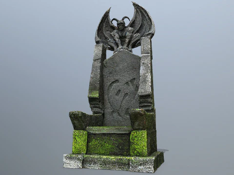 Diabelski Kamienny Tron Model 3D