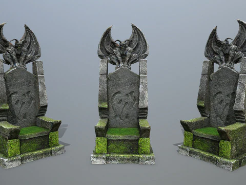 Devil Stone Throne 3D Model