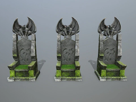 Devil Stone Throne 3D Model