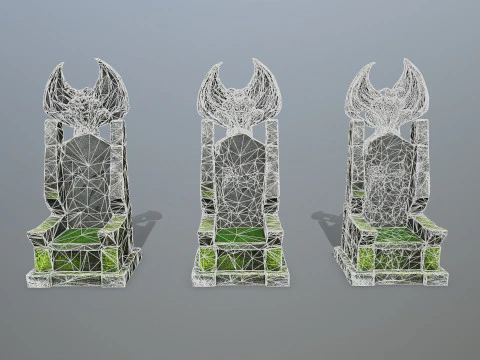 Devil Stone Throne 3D Model