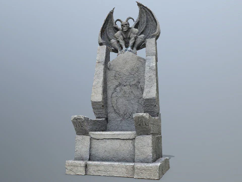 Diabelski Kamienny Tron Model 3D