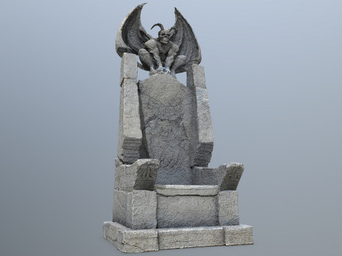 Devil Stone Throne Modelo 3D
