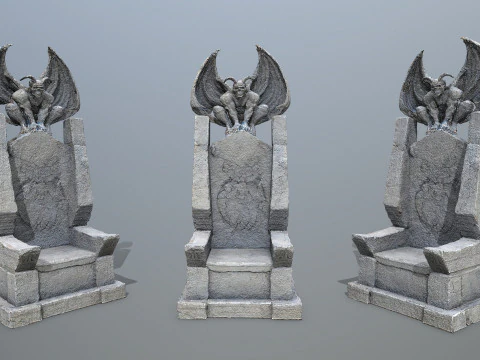 Devil Stone Throne 3D Model