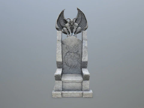 Devil Stone Throne 3D Model